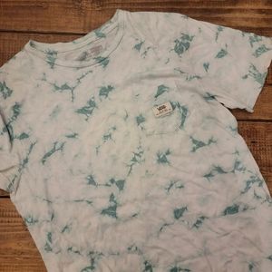 VANS premium TSHIRT sz L TIEDYE pocket cotton green